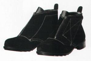 耐熱用 編上靴マジック式 ベロアブラック